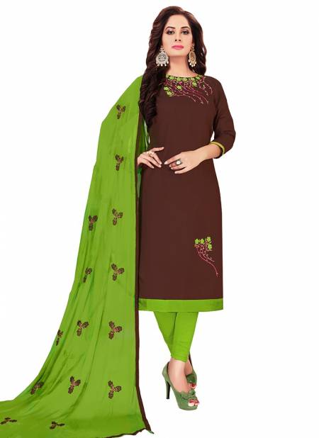 Brown Colour Candy Rahul NX New Latest Ethnic Wear Glass Cotton Salwar Suit Collection 1001